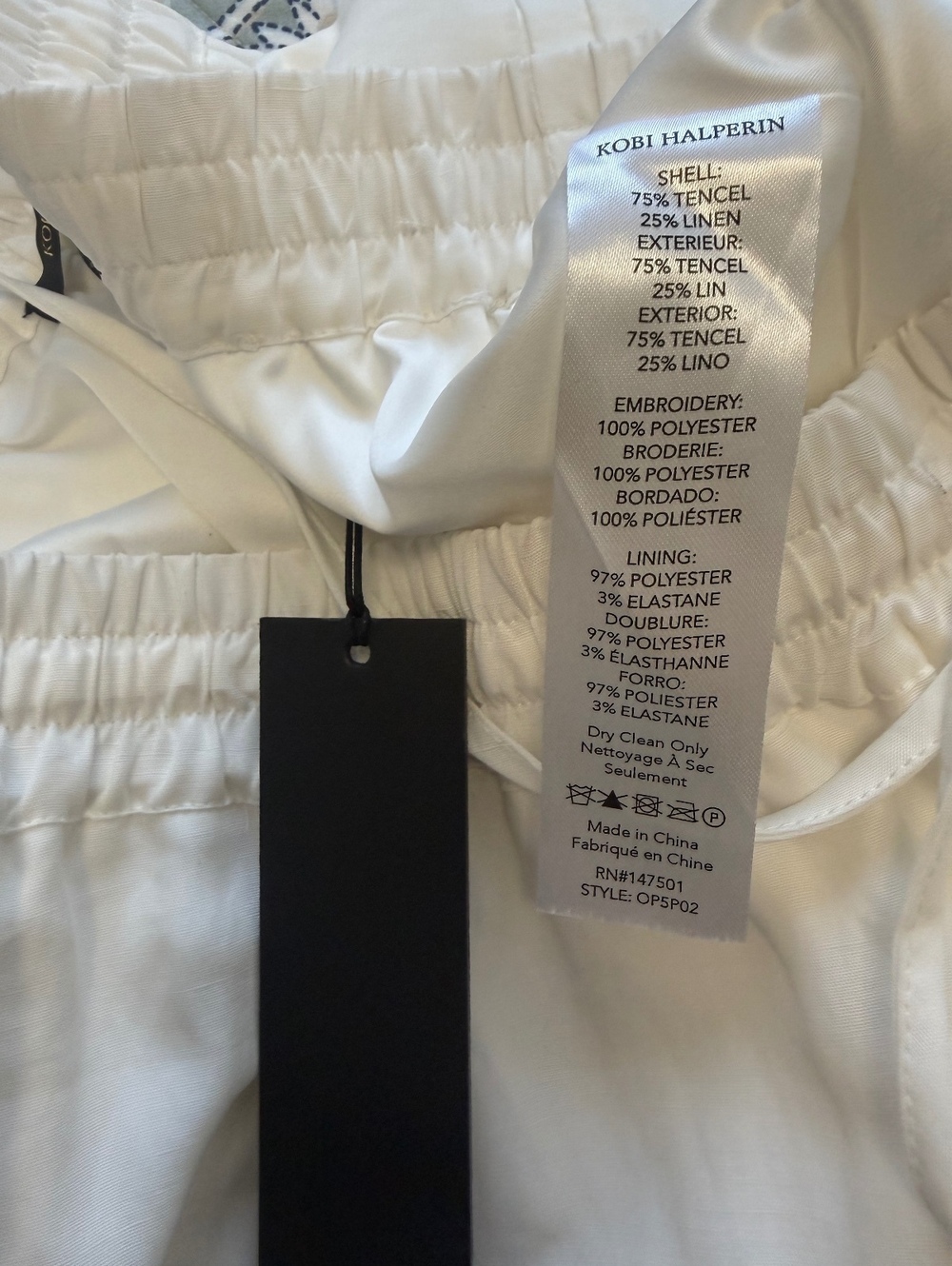 Kobi Halperin Lola White Wide Leg Lace Hem Pants Size M NWT $348 - Picture 5 of 5